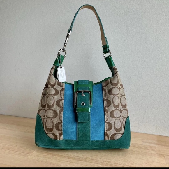 ‼️SOLD‼️Coach Vintage Hamptons Suede Leather Hobo Shoulder Bag 7053 - Picture 1 of 13